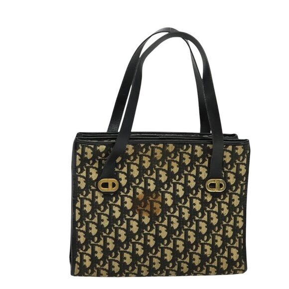 Dior Trotter Black Canvas Shoulder Bag (Pre-Owned) - Picture 1 of 16